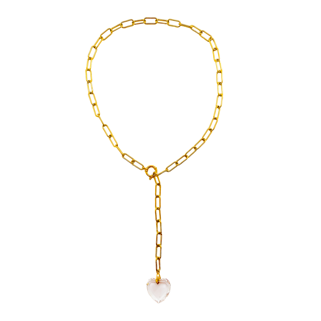 Clear Heart Necklace | Anoushka Van Rijn NZ Jewellery Designer 