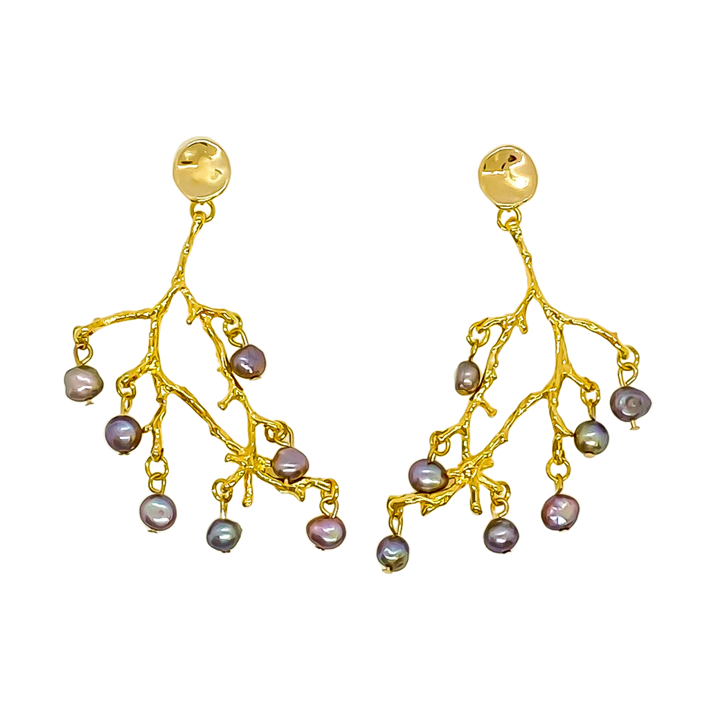 Sea Pearl Earrings | Anoushka Van Rijn NZ Jewellery Designer 