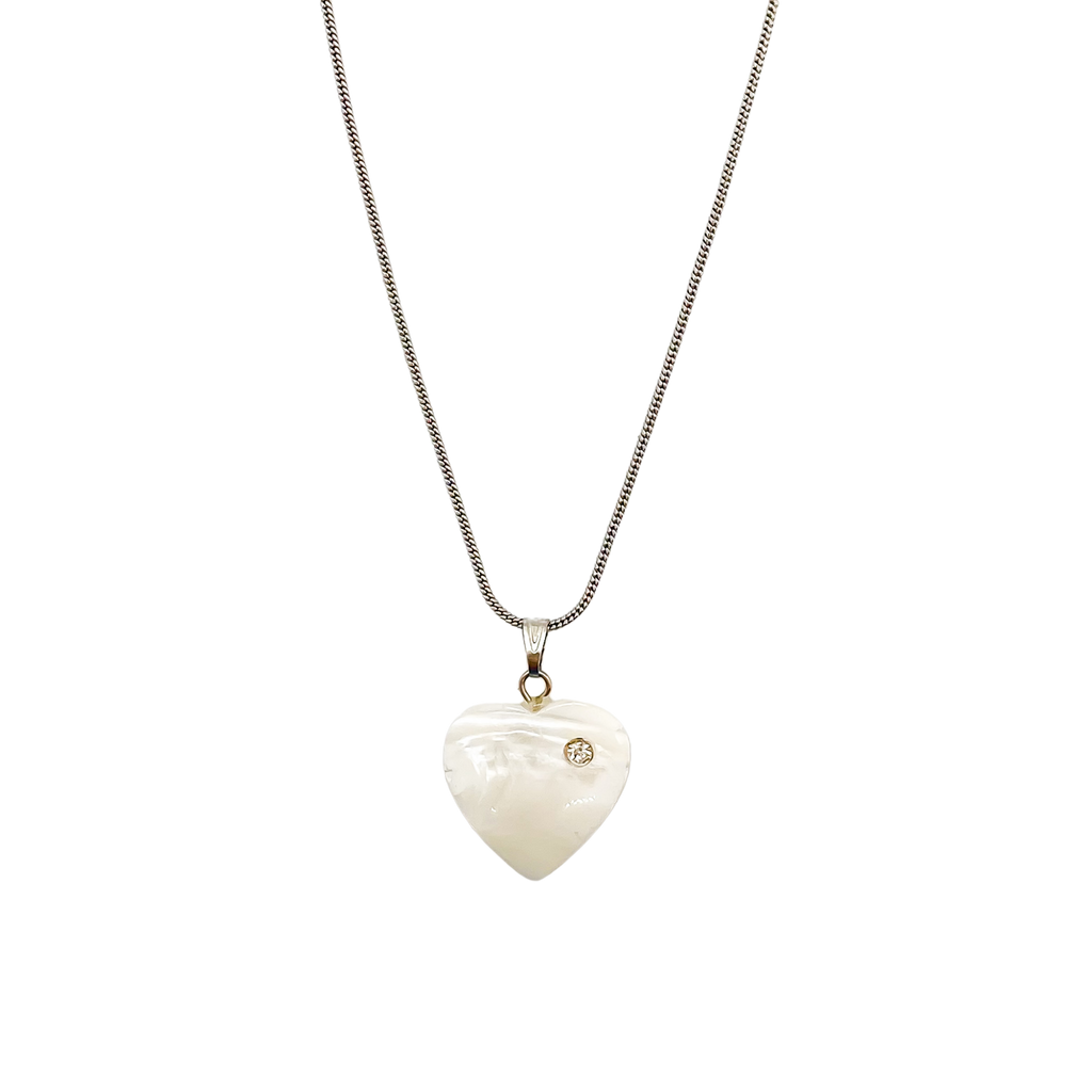 Silver Love Charm Necklace | Anoushka Van Rijn NZ Jewellery Designer 