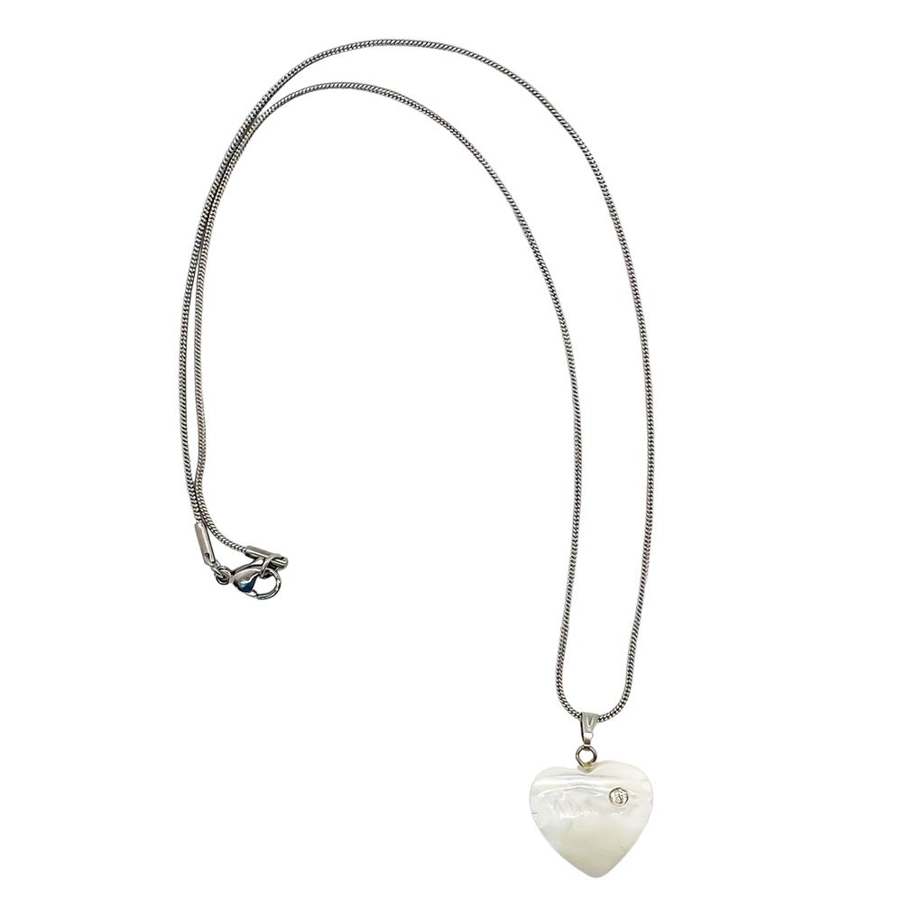 Silver Love Charm Necklace