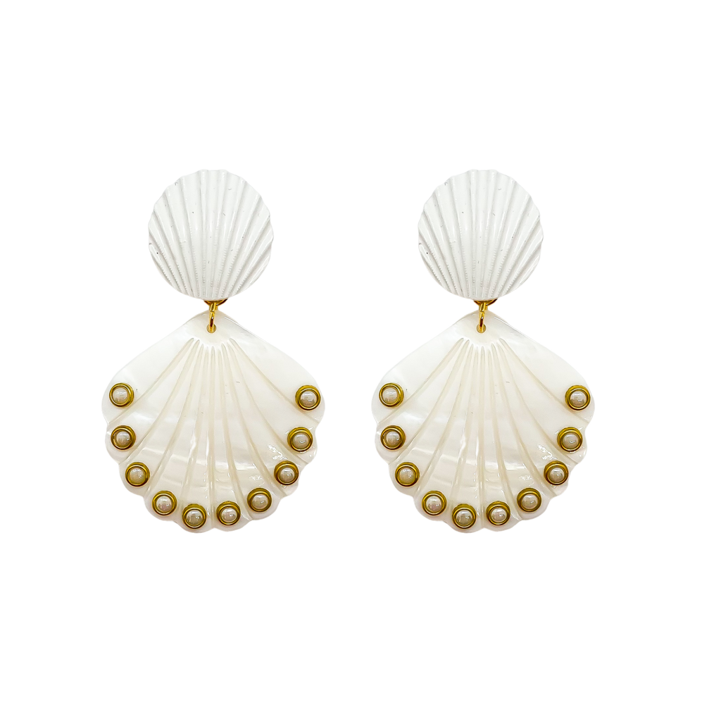Double Shell Earrings | Anoushka Van Rijn NZ Jewellery Designer 