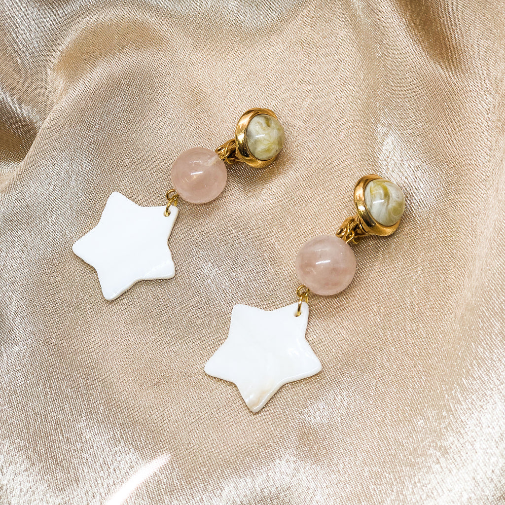 Rose Star Earrings