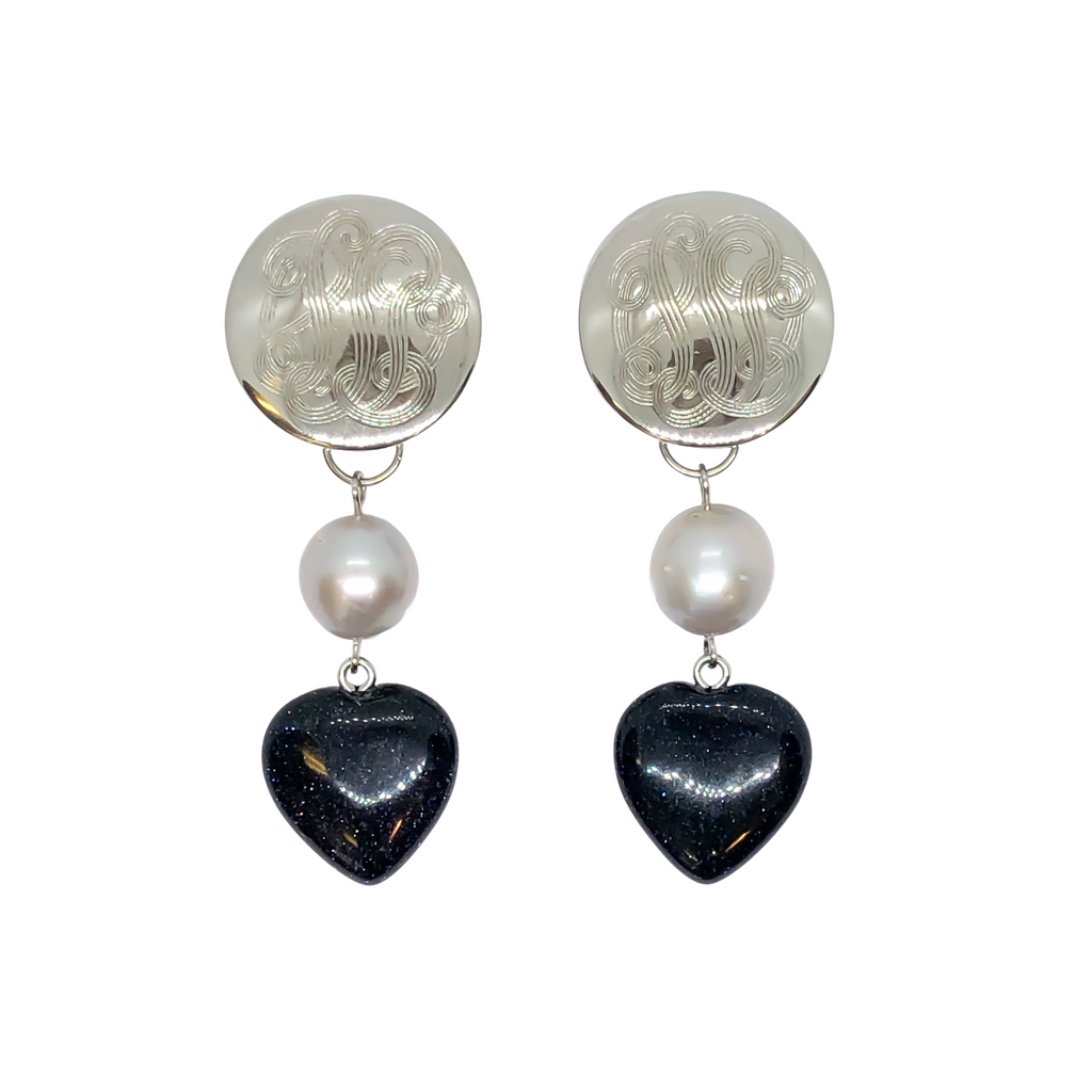 Black Heart Earrings | Anoushka Van Rijn NZ Jewellery Designer 