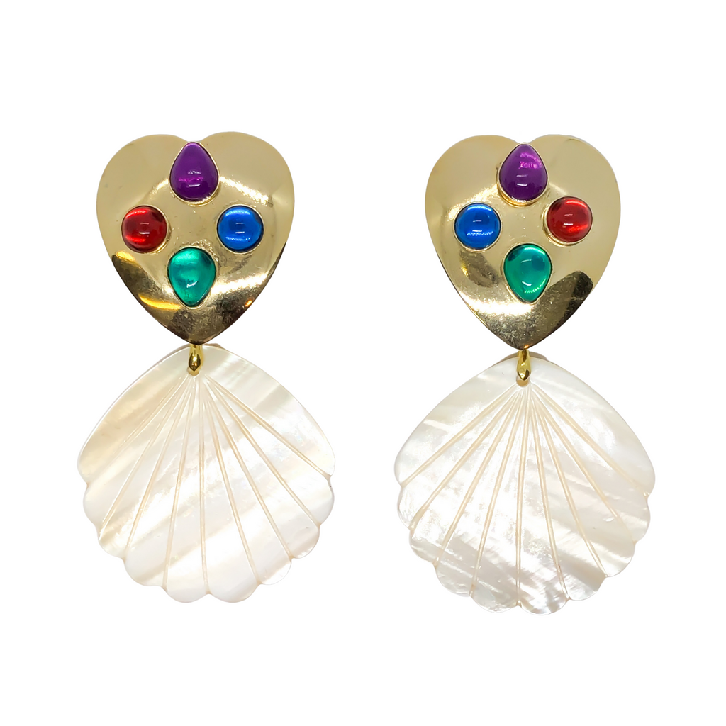 Colourful Love Earrings | Anoushka Van Rijn NZ Jewellery Designer 