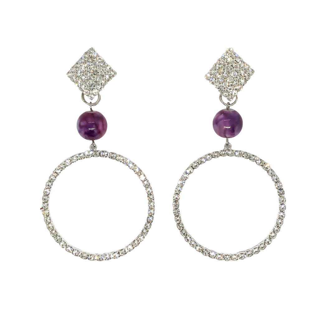 Crystal Hoop Earrings | Anoushka Van Rijn NZ Jewellery Designer 