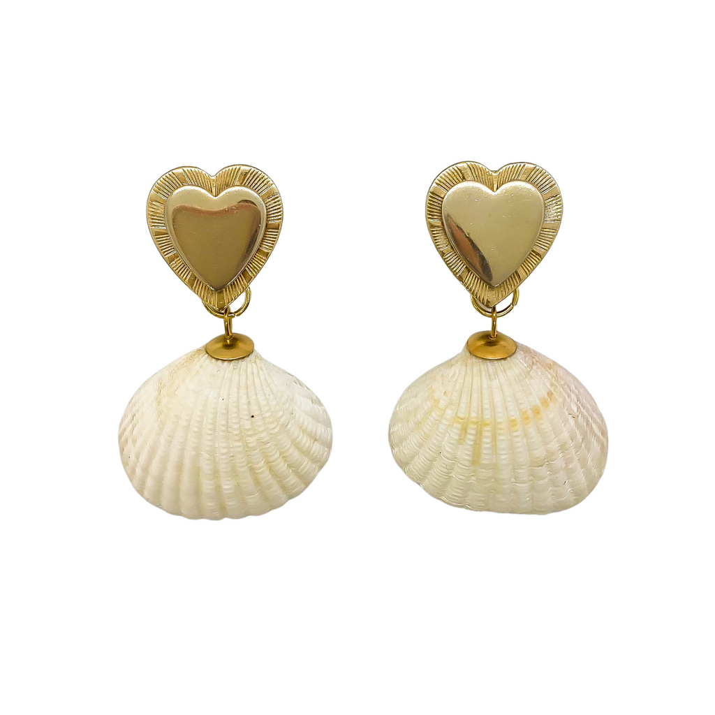 Heart Me Shell Earrings | Anoushka Van Rijn NZ Jewellery Designer 