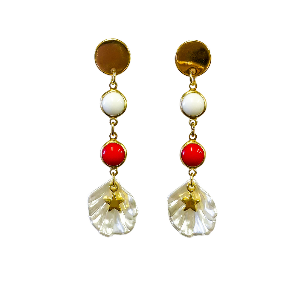 Shell Star Earrings | Anoushka Van Rijn NZ Jewellery Designer 